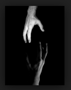 hands in the darkness